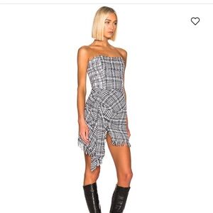 Faith connexion tweed bustier dress